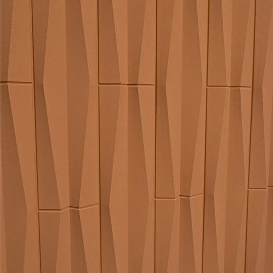 Set 12 x Panou Decorativ 3D, Naimeed D5775, ultrausor, design elegant, PU, 120 x 60 x 2.5 cm, Portocaliu
