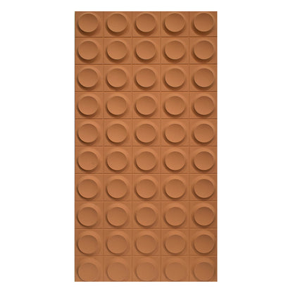 Set 12 x Panou Decorativ 3D, Naimeed D5779, ultrausor, design elegant, PU, 120 x 60 x 2.5 cm, Portocaliu