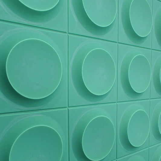 Set 6 x Panou Decorativ 3D, Naimeed D5780, ultrausor, design elegant, PU, 120 x 60 x 2.5 cm, Turcoaz