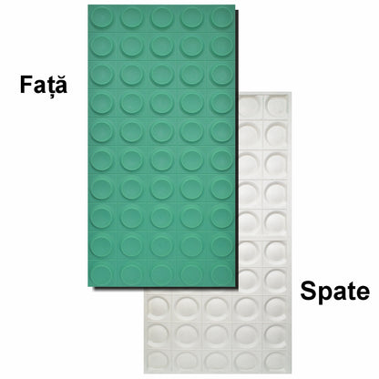 Set 6 x Panou Decorativ 3D, Naimeed D5780, ultrausor, design elegant, PU, 120 x 60 x 2.5 cm, Turcoaz