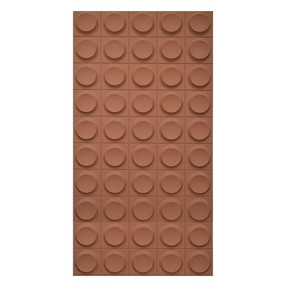 Set 6 x Panou Decorativ 3D, Naimeed D5781, ultrausor, design elegant, PU, 120 x 60 x 2.5 cm, Caramiziu