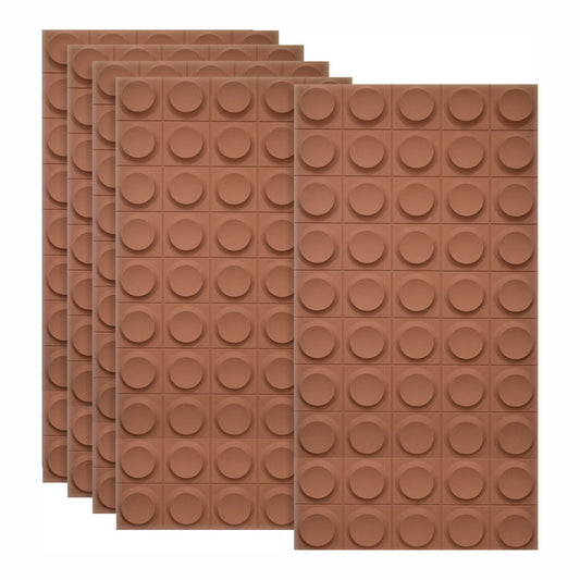 Set 5 x Panou Decorativ 3D, Naimeed D5781, ultrausor, design elegant, PU, 120 x 60 x 2.5 cm, Caramiziu
