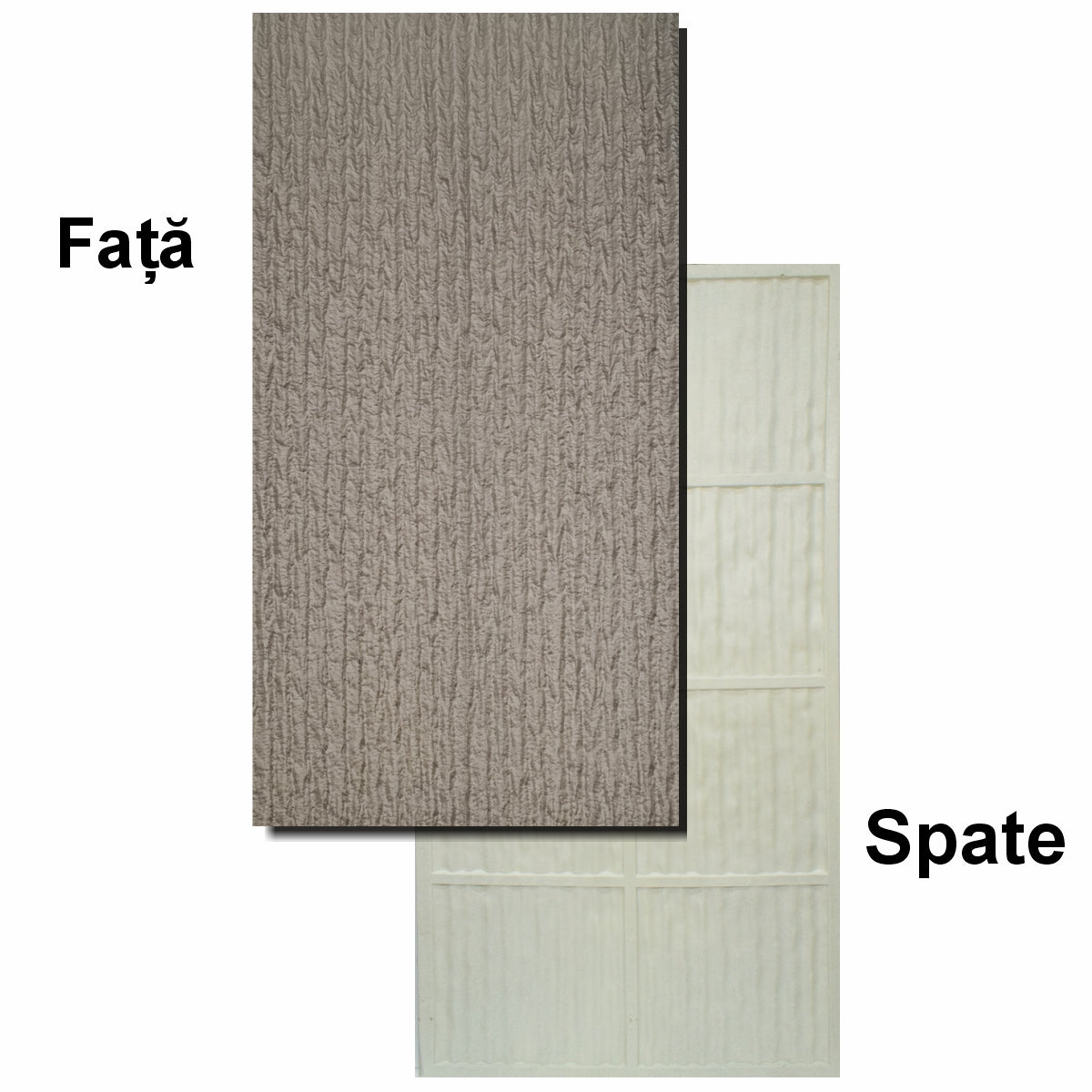 Set 6 x Panou Decorativ 3D, Naimeed D5786, ultrausor, design modern, PU, 120 x 60 x 2.5 cm, Crem