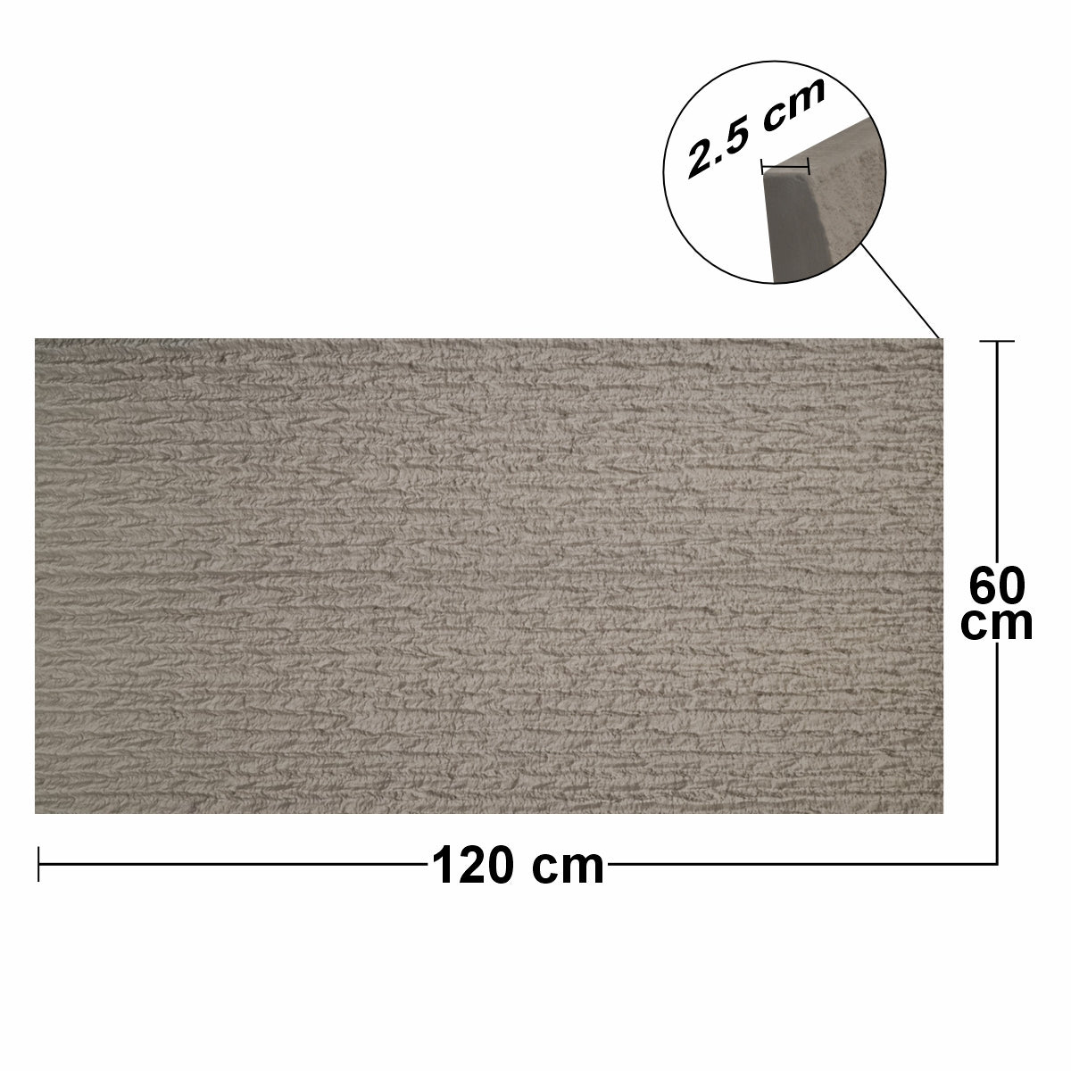 Set 6 x Panou Decorativ 3D, Naimeed D5786, ultrausor, design modern, PU, 120 x 60 x 2.5 cm, Crem