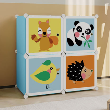 Dulap Modular Copii, 4 Usi, D5790, Albastru