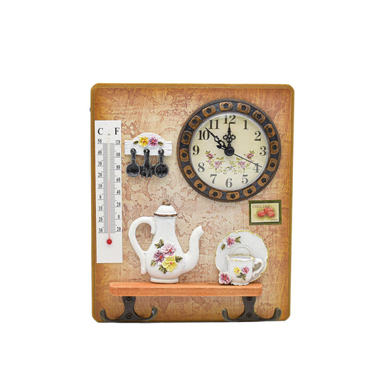 Cuier decorativ cu ceas D58, 21x18 cm, diametru ceas 9,5, m1