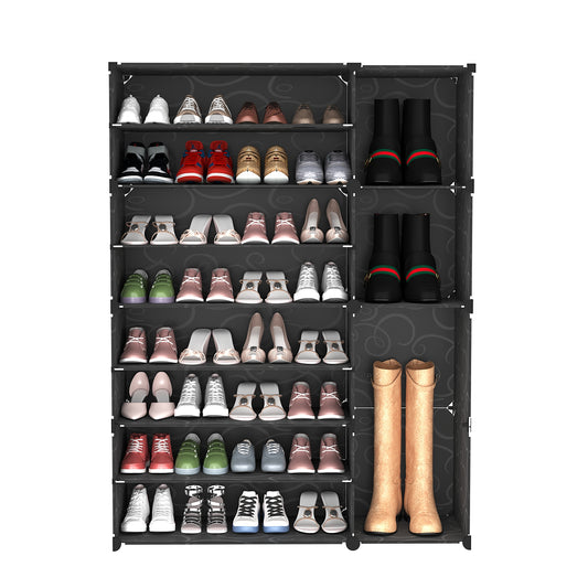 Pantofar Modular, 7 Compartimente, D5811, Negru-Alb
