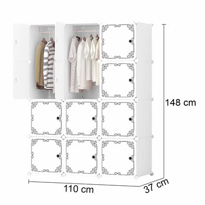 Dulap Modular, 12 Usi, D5817, Alb