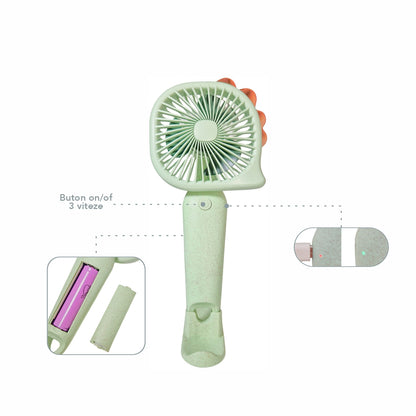 Ventilator, cu acumulator, Naimeed D5827, USB, Verde, 112x212x43 mm