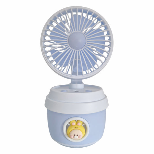 Ventilator si Umidificator, cu acumulator, Naimeed D5833, USB, Albastru, 110x210x105mm