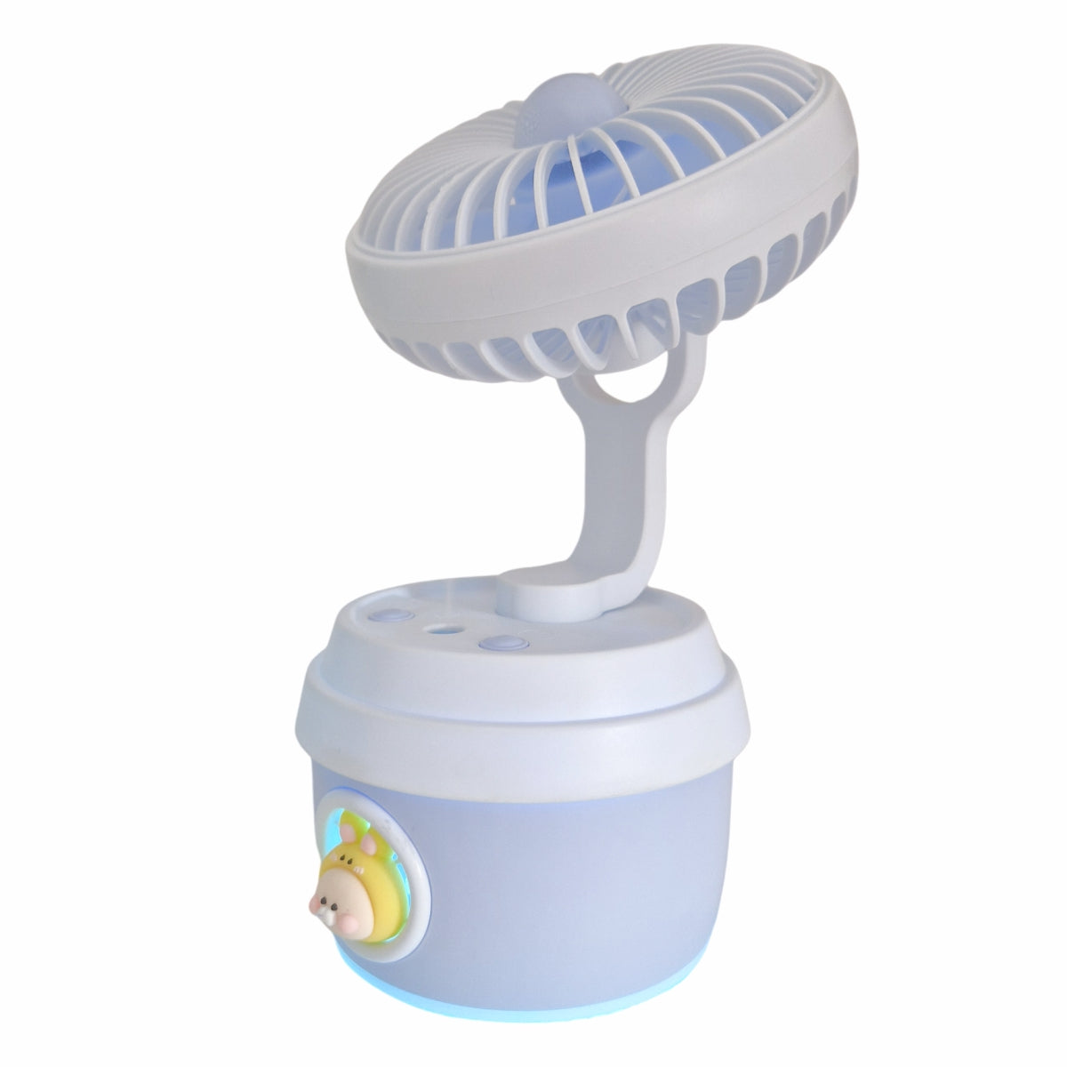 Ventilator si Umidificator, cu acumulator, Naimeed D5833, USB, Albastru, 110x210x105mm
