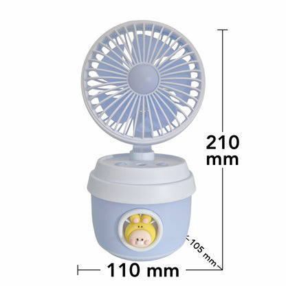 Ventilator si Umidificator, cu acumulator, Naimeed D5833, USB, Albastru, 110x210x105mm