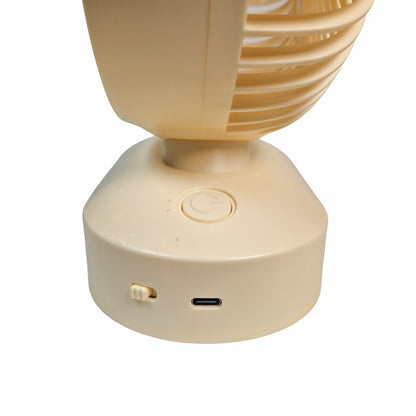 Ventilator, cu acumulator, Naimeed D5850, USB, Crem, 197x255x78mm
