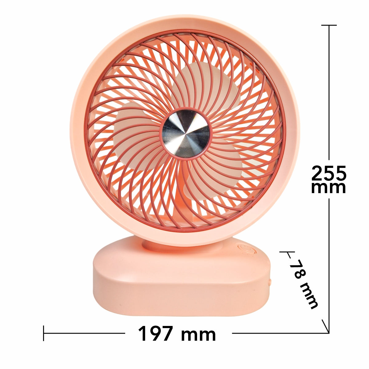 Ventilator, cu acumulator, Naimeed D5851, USB, Roz, 197x255x78mm
