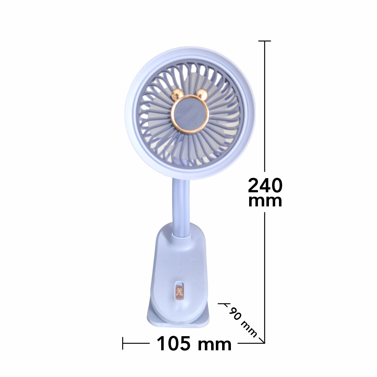 Ventilator, cu acumulator, Naimeed D5859, USB, Albastru, 105x240x90mm