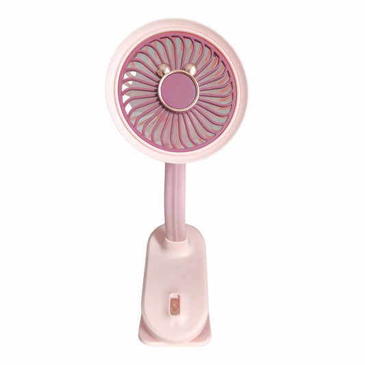 Ventilator, cu acumulator, Naimeed D5860, USB, Roz, 105x240x90mm