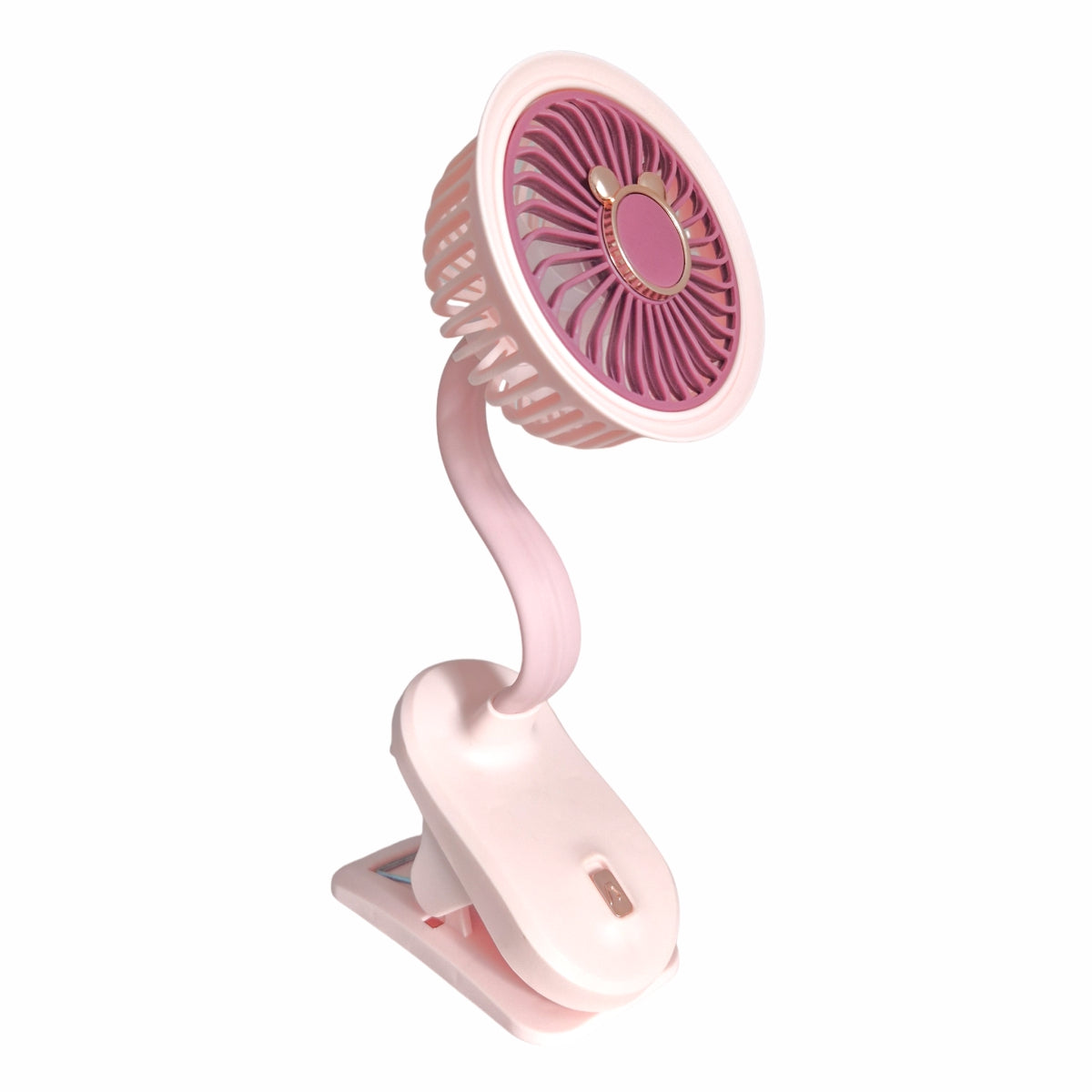 Ventilator, cu acumulator, Naimeed D5860, USB, Roz, 105x240x90mm