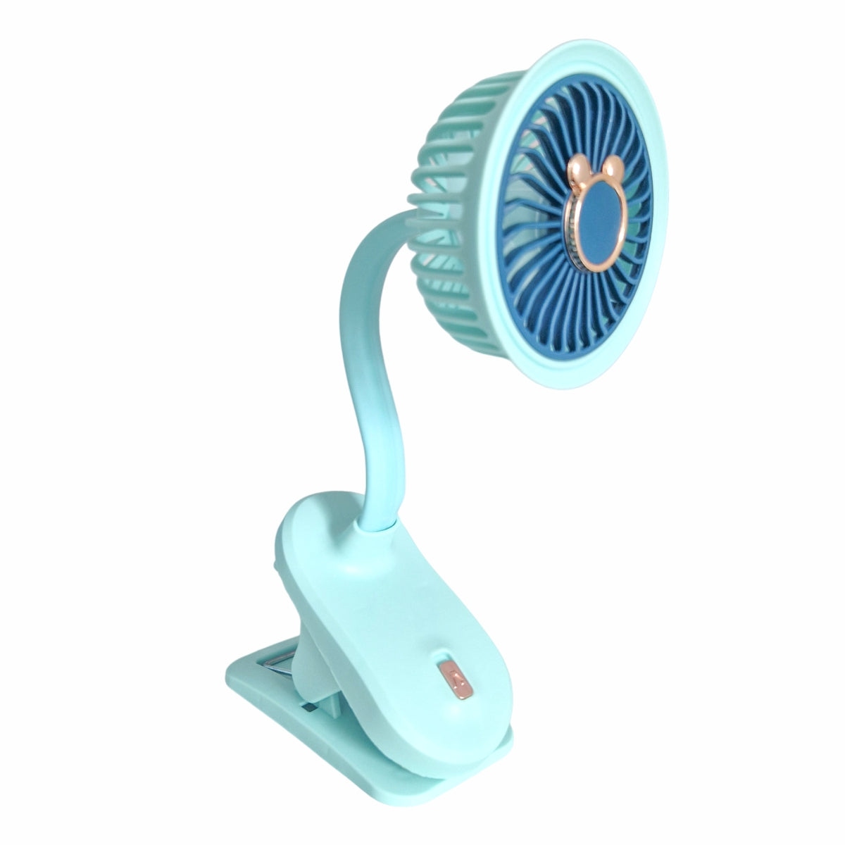 Ventilator, cu acumulator, Naimeed D5861, USB, Turcoaz, 105x240x90mm