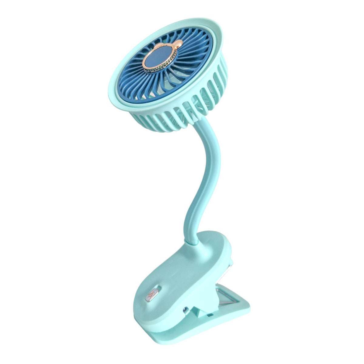 Ventilator, cu acumulator, Naimeed D5861, USB, Turcoaz, 105x240x90mm