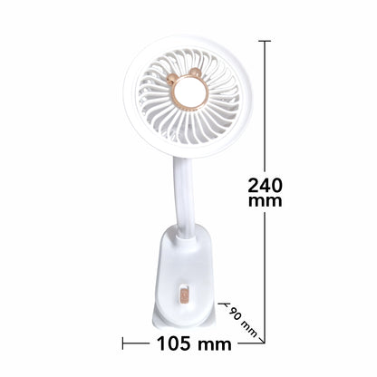 Ventilator, cu acumulator, Naimeed D5862, USB, Alb, 105x240x90mm