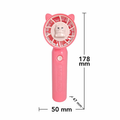 Ventilator, cu acumulator, Naimeed D5875, USB, Roz, 50x178x47mm