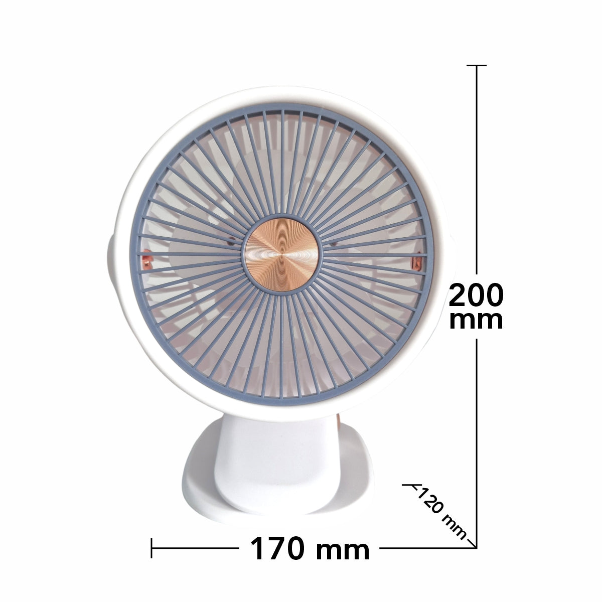 Ventilator, alimentare USB, Naimeed D5882, Alb, 170x200x120mm