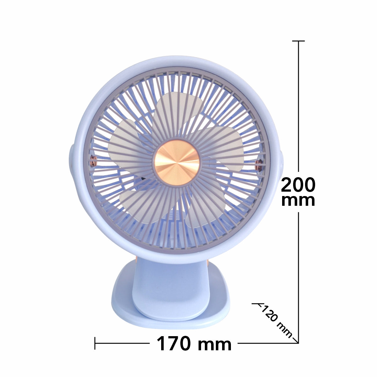 Ventilator, alimentare USB, Naimeed D5885, Albastru, 170x200x120mm