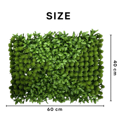 Panou din plante artificiale, cu frunze, Naimeed D5899, Verde, 600x400mm