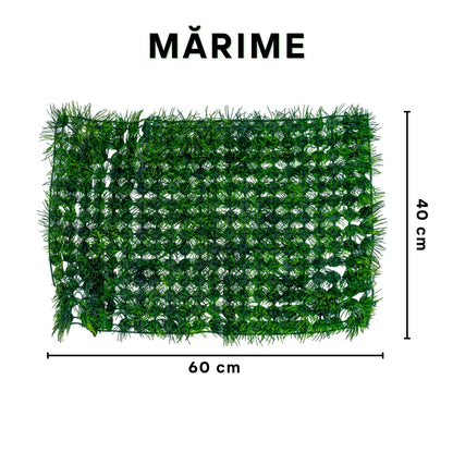 Panou din plante artificiale, cu gazon, Naimeed D5904, Verde, 600x400mm