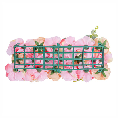 Panou din plante artificiale cu flori, Naimeed D5905, Roz, 250x100mm