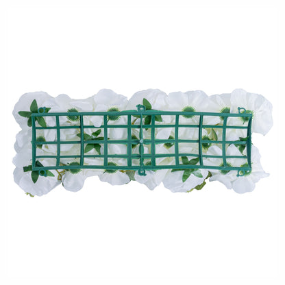 Panou din plante artificiale cu flori, Naimeed D5907, Alb, 250x100mm