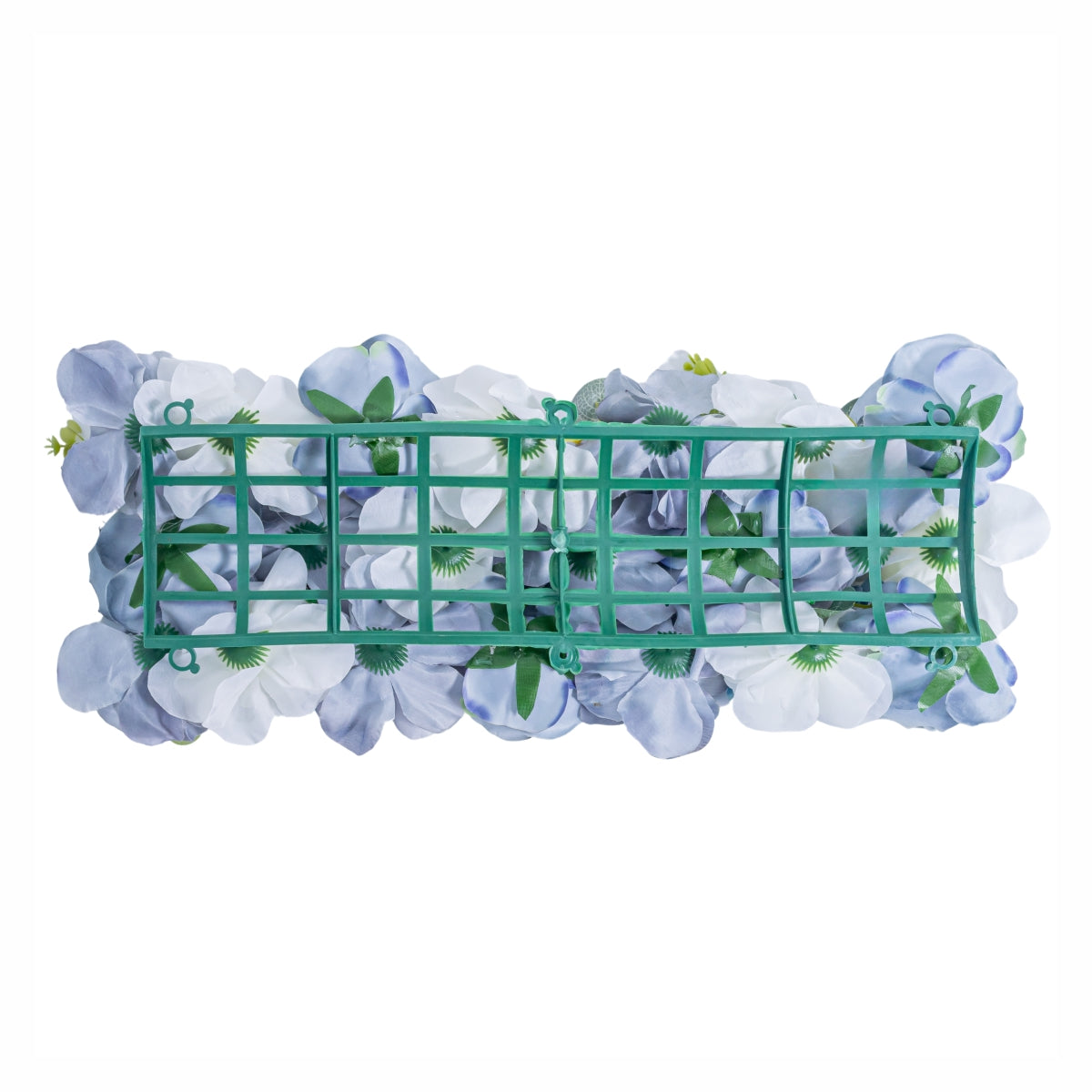 Panou din plante artificiale cu flori, Naimeed D5908, Albastru, 250x100mm