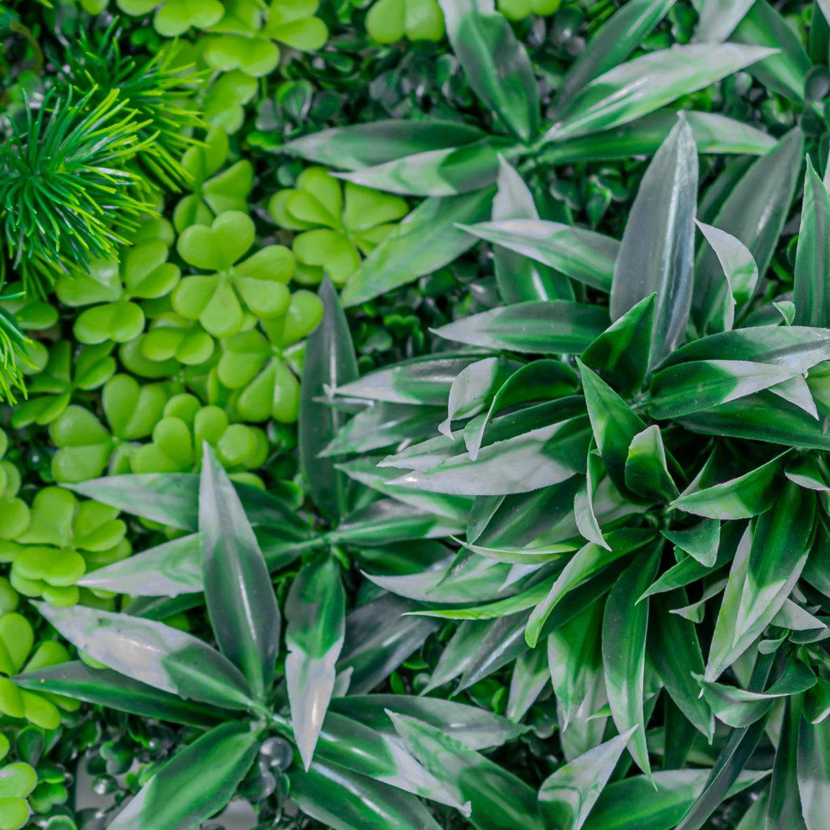 Panou din plante artificiale, cu gazon, Naimeed D5914, Verde-Alb, 1000x500mm