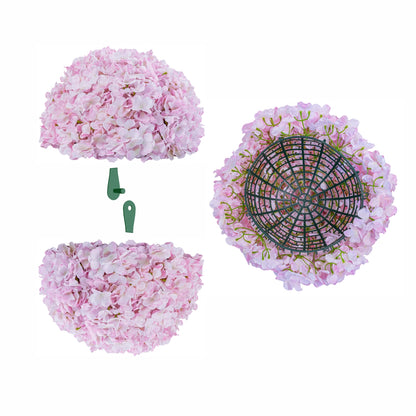 Sfera din plante artificiale, cu flori, Naimeed D5928, Roz, 100mm