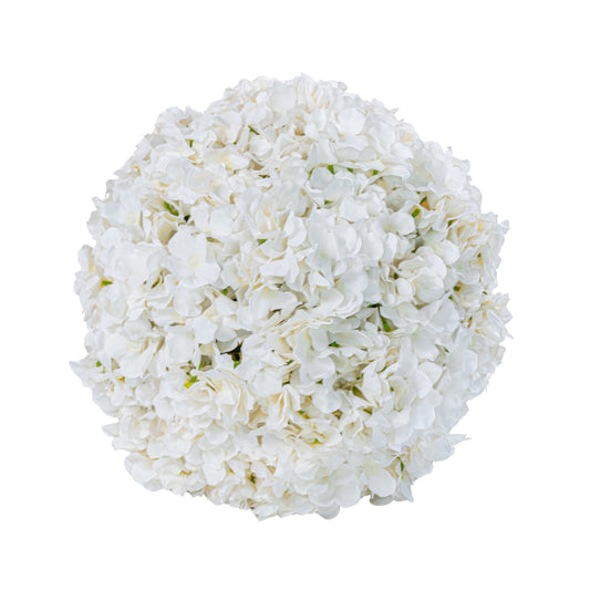 Sfera din plante artificiale, cu flori, Naimeed D5926, Alb, 150mm