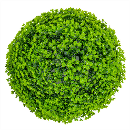 Sfera din plante artificiale, cu flori, Naimeed D5935, Verde Inchis, 280mm
