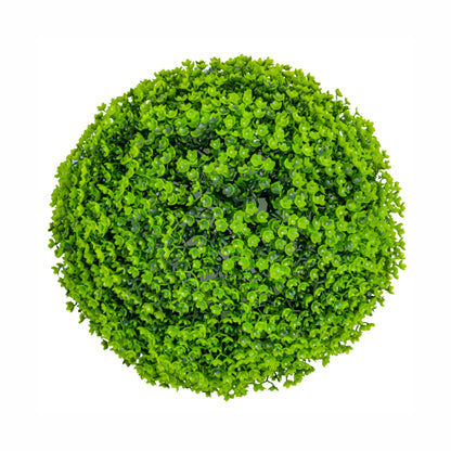 Sfera din plante artificiale, cu flori, Naimeed D5937, Verde Inchis, 150mm