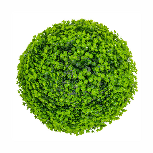Sfera din plante artificiale, cu flori, Naimeed D5937, Verde Inchis, 150mm