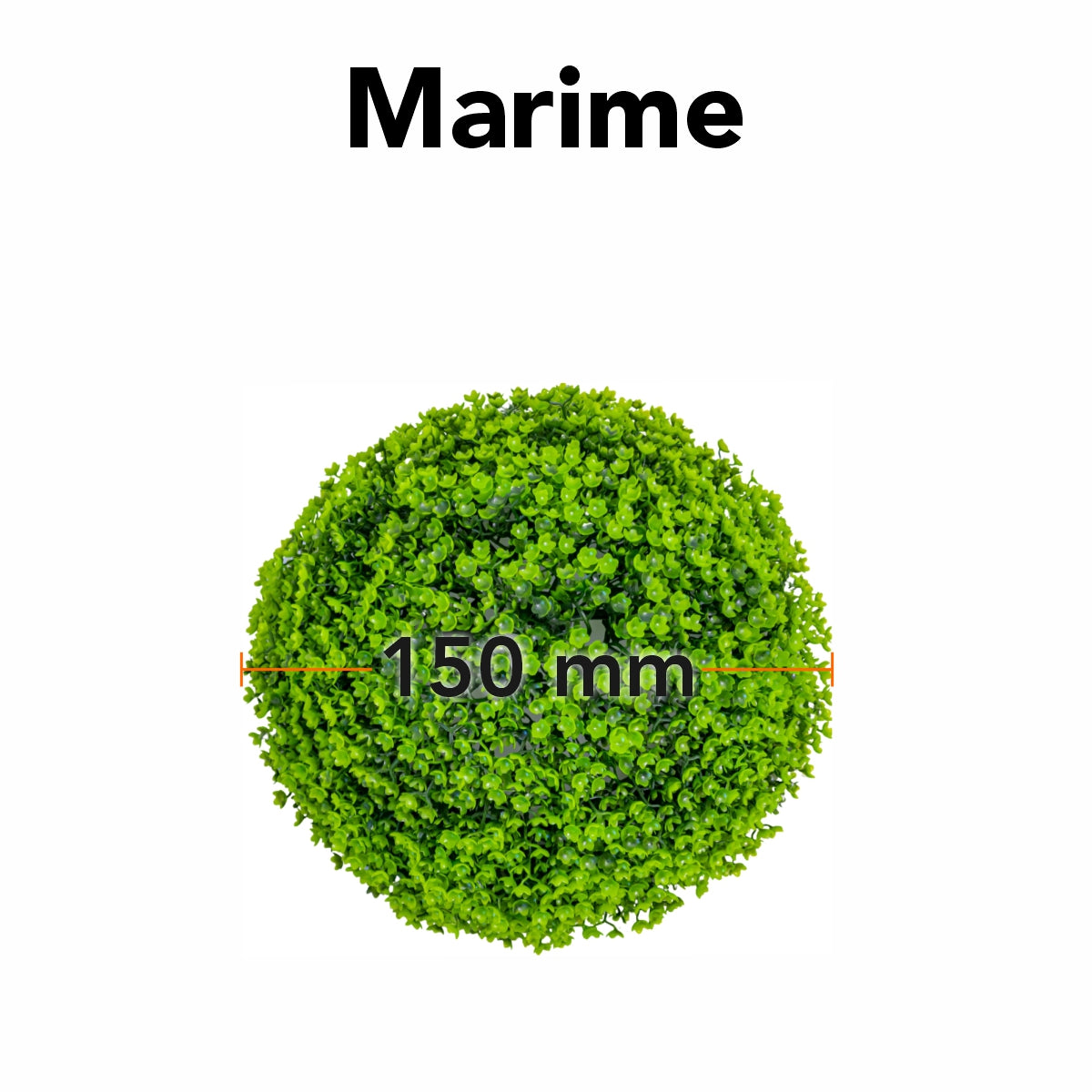 Sfera din plante artificiale, cu flori, Naimeed D5937, Verde Inchis, 150mm