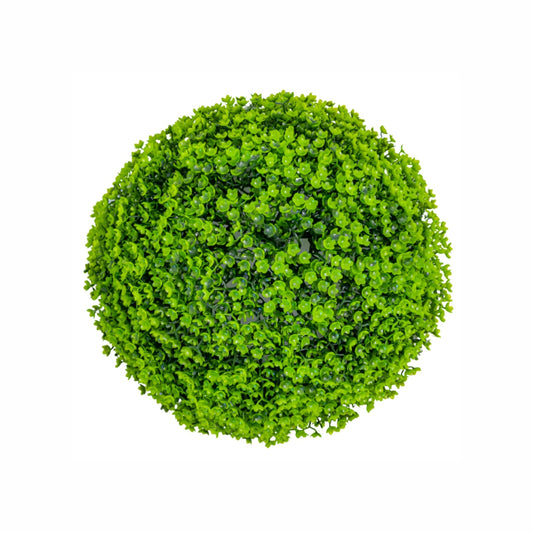 Sfera din plante artificiale, cu flori, Naimeed D5938, Verde Inchis, 100mm