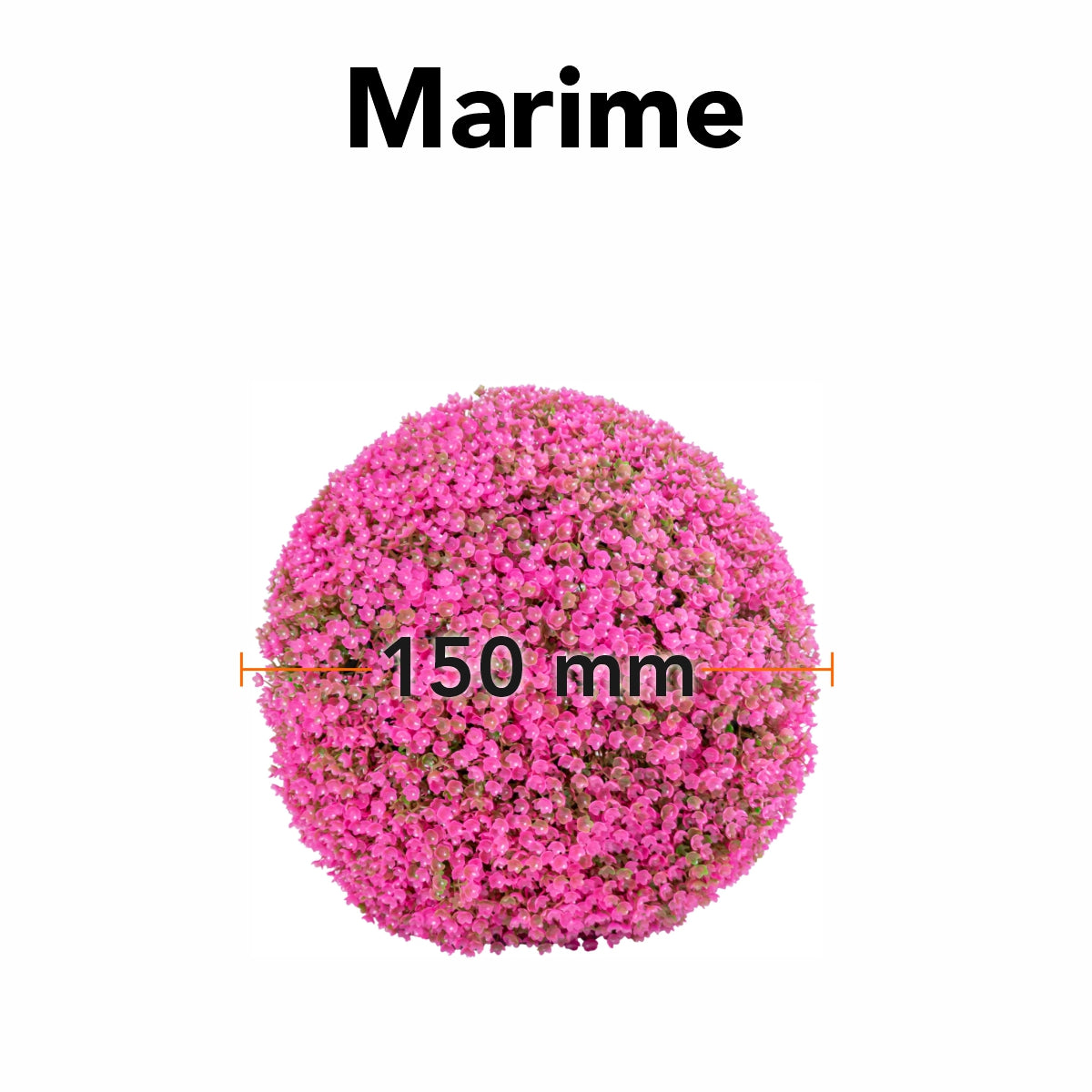 Sfera din plante artificiale, cu flori, Naimeed D5940, Roz Inchis, 200mm