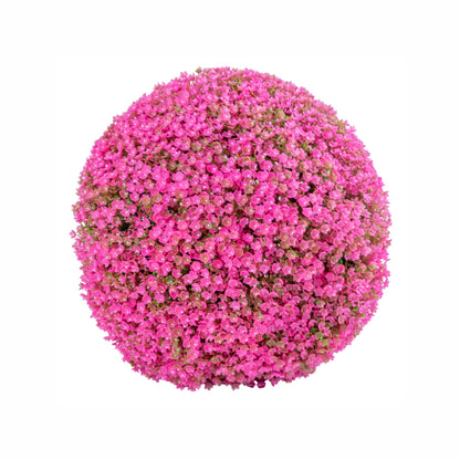 Sfera din plante artificiale, cu flori, Naimeed D5942, Roz Inchis, 100mm