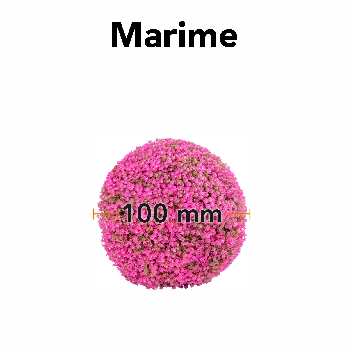 Sfera din plante artificiale, cu flori, Naimeed D5942, Roz Inchis, 100mm