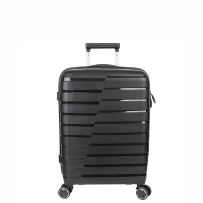 Troler voiaj Mic S, StowAway, Naimeed D5962, 4 roti duble 360 grade detasabile , PP, inchidere cifru, Negru, 37x20x48cm