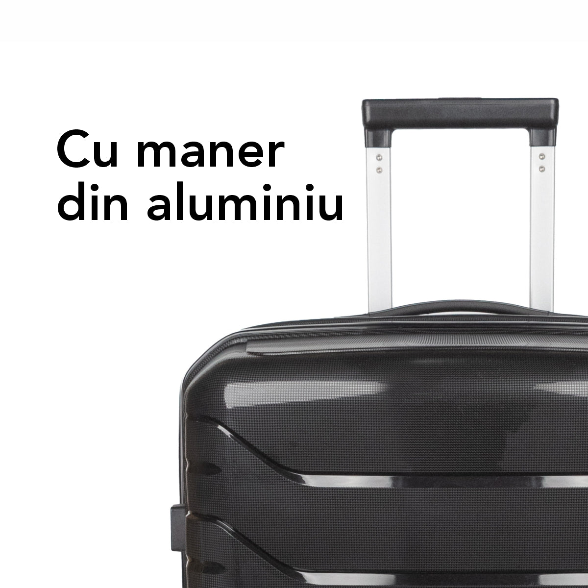 Troler voiaj Mic S, StowAway, Naimeed D5966, 4 roti duble 360 grade detasabile , PP, inchidere cifru, Negru, 37x20x48cm