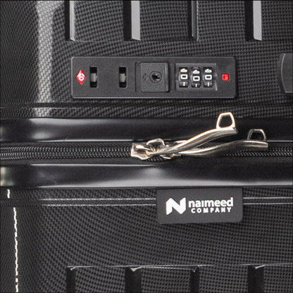 Troler voiaj Mic S, StowAway, Naimeed D5966, 4 roti duble 360 grade detasabile , PP, inchidere cifru, Negru, 37x20x48cm