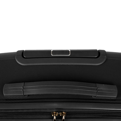 Troler voiaj Mic S, StowAway, Naimeed D5966, 4 roti duble 360 grade detasabile , PP, inchidere cifru, Negru, 37x20x48cm