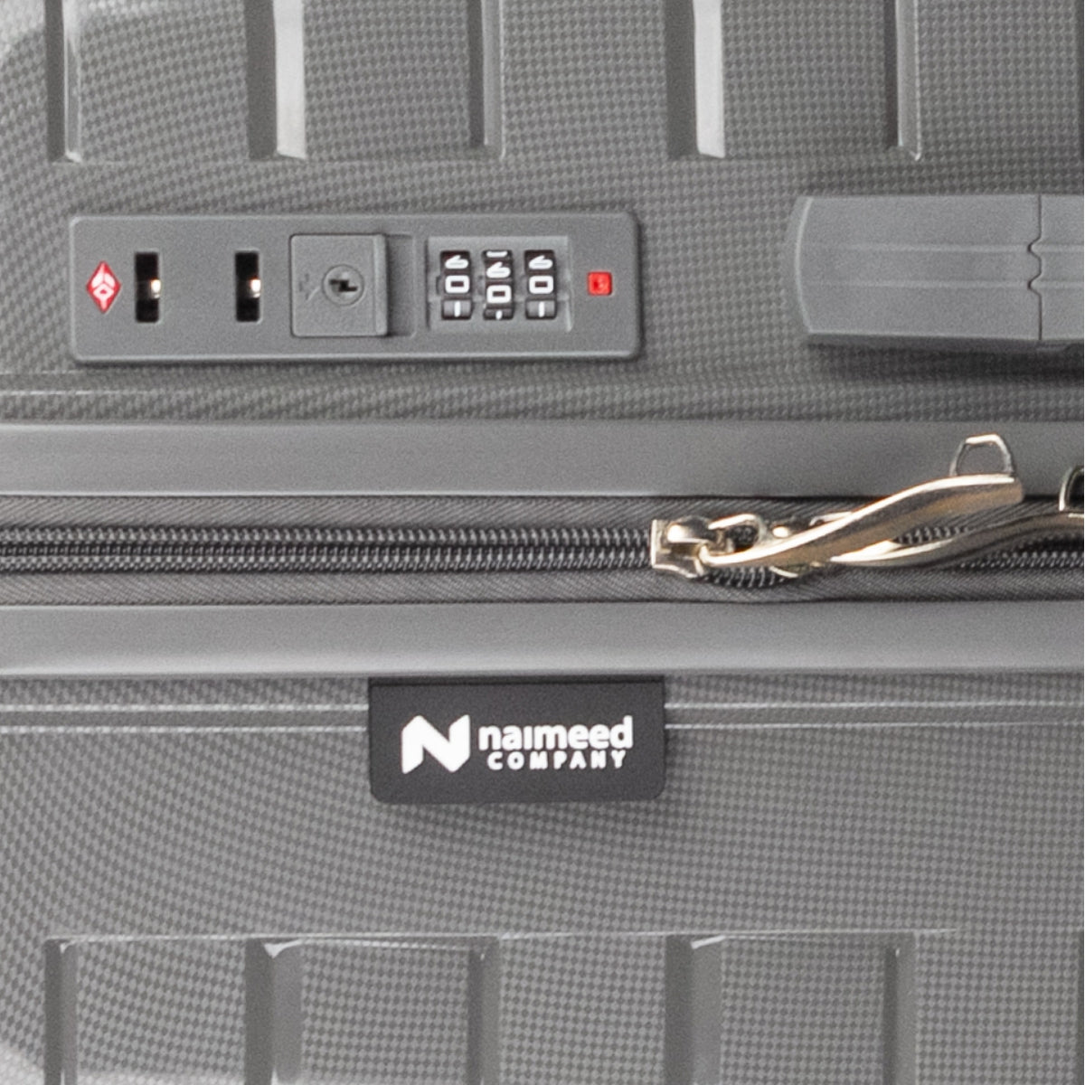 Troler voiaj Mediu M, StowAway, Naimeed D5967, 4 roti duble 360 grade, PP, inchidere cifru, Gri, 39x22x51cm