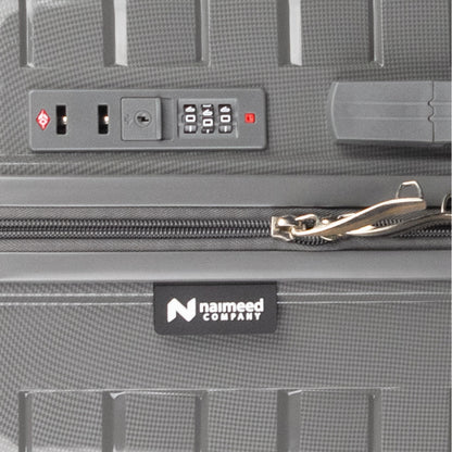 Troler voiaj Mediu M, StowAway, Naimeed D5967, 4 roti duble 360 grade, PP, inchidere cifru, Gri, 39x22x51cm