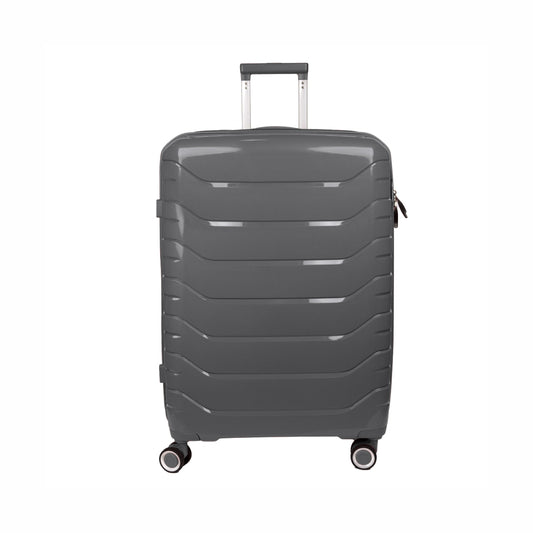 Troler voiaj Mic S, StowAway, Naimeed D5967, 4 roti duble 360 grade, PP, inchidere cifru, Gri, 37x20x48cm